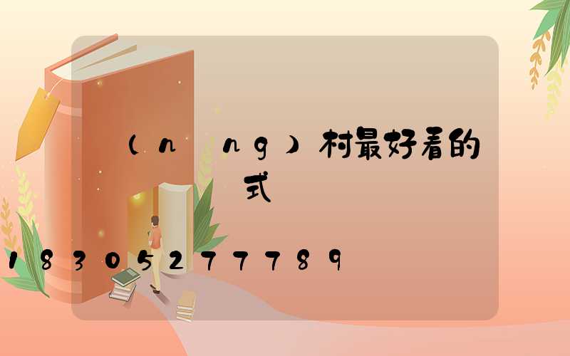 農(nóng)村最好看的磚圍墻 樣式